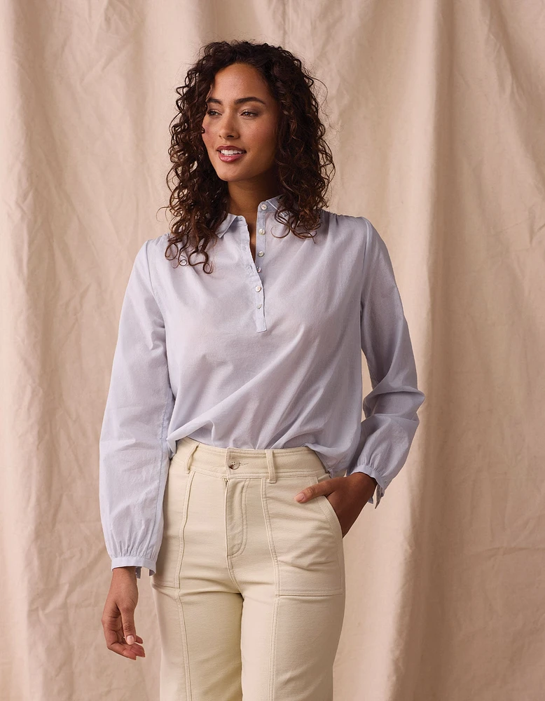 Featherweight Long Sleeve Blouse Mist