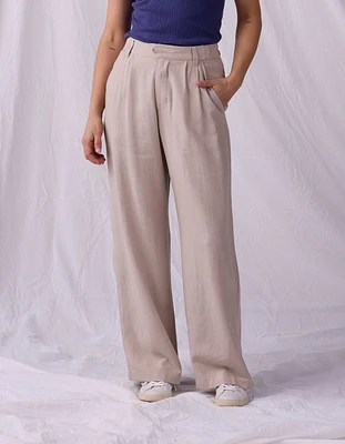 Leukos Linen-Blend Trouser Sandstone