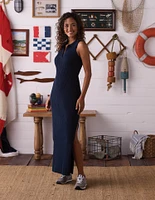 Marin Collared Maxi Dress Normal Navy