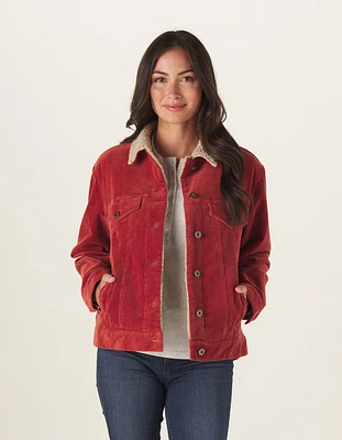 Sherpa Collar Cord Trucker Auburn