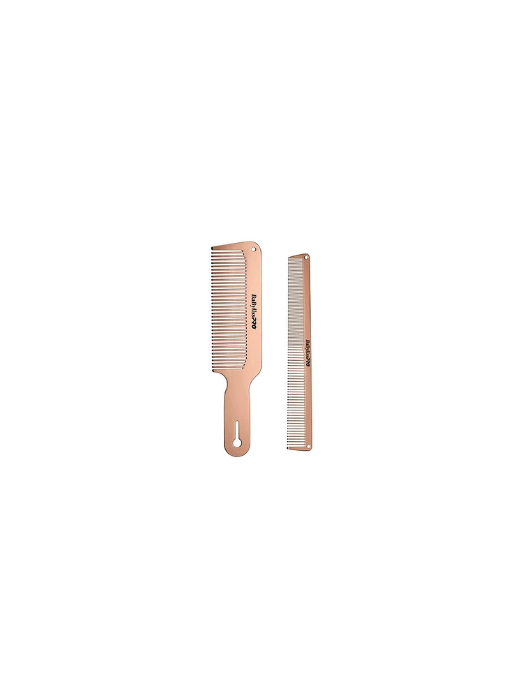 BabylissPro Duo de Peignes Métalliques RoseFX