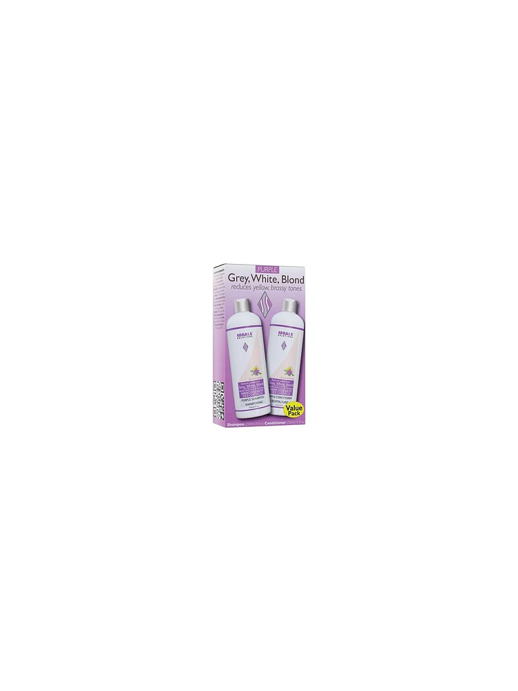 Segals White Blond & Grey Hair Purple Duo