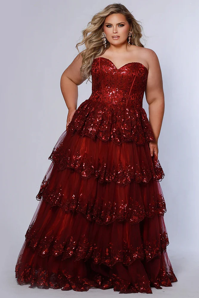 PLUS RUFFLE DRESS