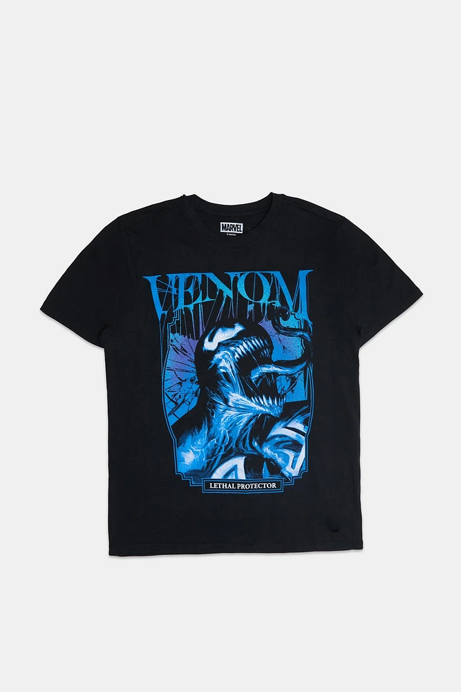 Mens Venom Graphic T-Shirt - Black /