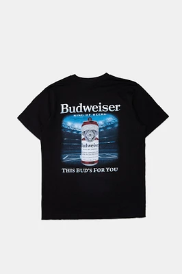 Mens Budweiser Graphic T-Shirt - Black /