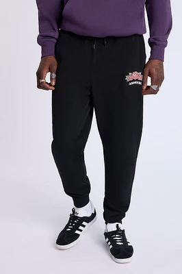 Arsenic Mens Rose Graphic Fleece Jogger - /