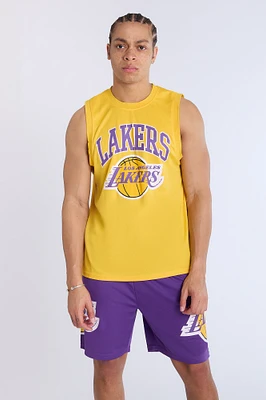 Mens LA Lakers Mesh Shorts - Purple /