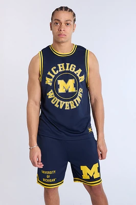 Mens Michigan Wolverines Mesh Shorts - Navy /