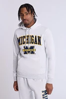 Mens Michigan Chenille Logo Hoodie - Heather Grey /