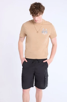 Mens 2 Pocket Tech Shorts - Black /