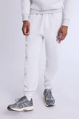 Mens LA Lakers Logo Sweatpant - Heather Grey /