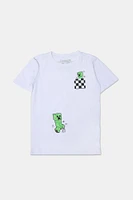 Youth Minecraft Graphic T-Shirt - White /