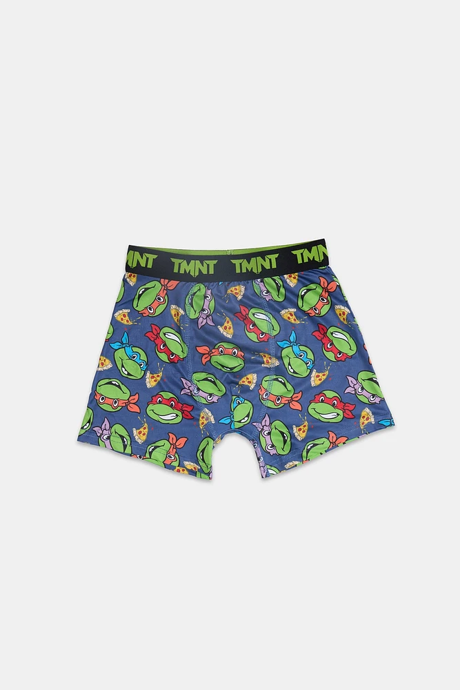 Youth TMNT Allover Print Boxer Brief - Blue /