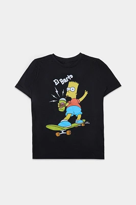 Youth El Barto Graphic T-Shirt - Black /