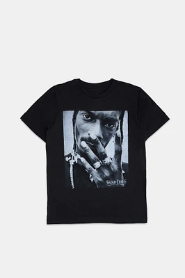 Mens Snoop Dogg Portrait Graphic T-Shirt - Black /