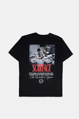 Mens Scarface Money Graphic T-Shirt - Black /