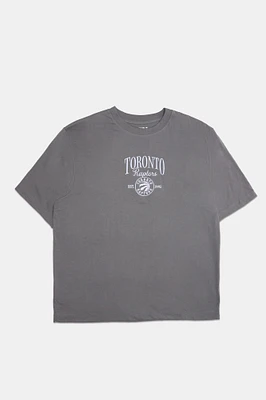 Mens Toronto Raptors Embroidered Graphic T-Shirt - Heather Grey /