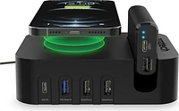 Naztech 65W Ultimate Charging Station Pro USB-C Wall Charger w/ Qi + 4000 mAh Portable Power Ban