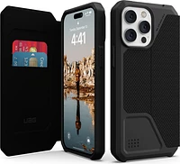 UAG - iPhone 14 Plus UAG Metropolis Folio Case - Kevlar Black