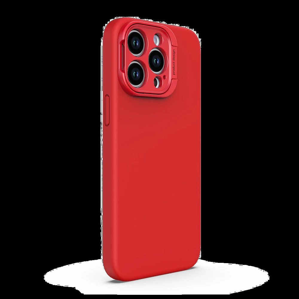 iPhone 15 Pro Max Uunique Liquid Silicone MagSafe Stand Case - Red