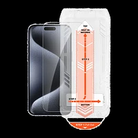iPhone 15 Pro Max HyperGear HD Tempered Glass Screen Protector w/ Easy Installation Applicator Tray