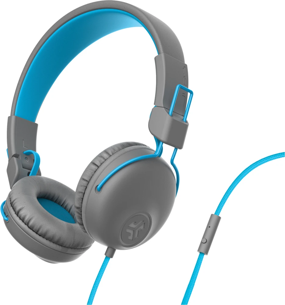 JLab Audio - Studio On-Ear Headphones - Gray/Blue