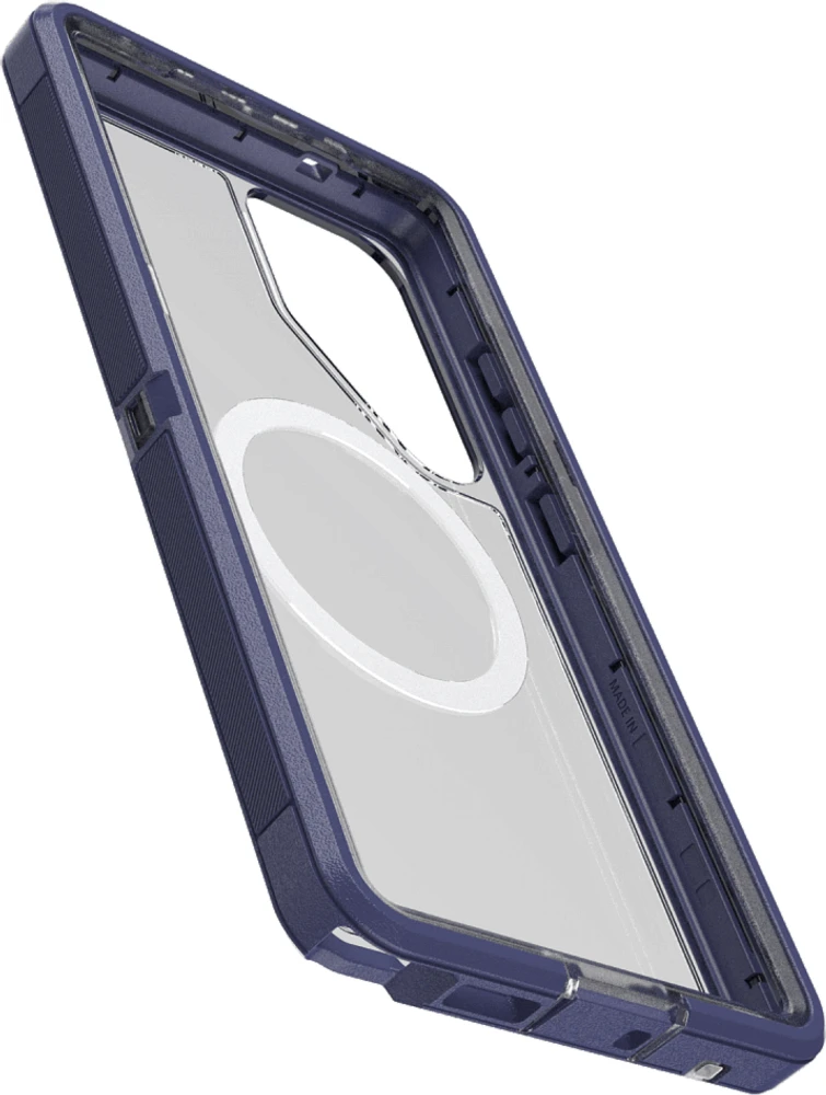 OtterBox 7797642 Étui Defender Pro XT Clear Magnets Violet Thunder pour Samsung Galaxy S25 Ultra