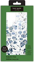 Protective Case Compatible w/MagSafe Flowerbed Blue with Gems for Samsung Galaxy S25+