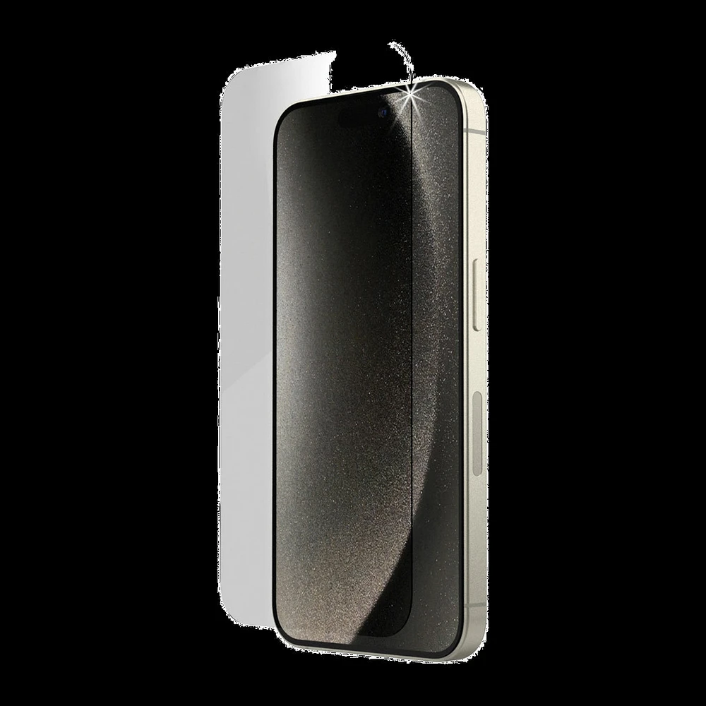 Protecteur d’écran en verre trempé HD d'HyperGear pour iPhone 15 Pro Max