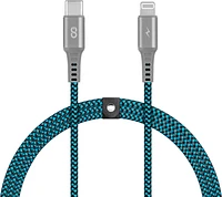 LOGiiX Piston Connect Braid 1.5M USB-C to Lightning - Blue/Black