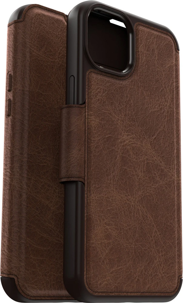 OtterBox 7793563 Étui Strada Folio MagSafe Espresso pour iPhone 15 Plus