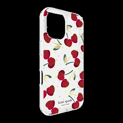 iPhone 16 Kate Spade Protective Prints MagSafe Case - Cherry Dot