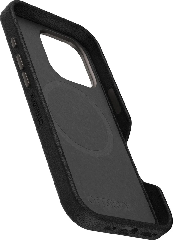 iPhone 16 Pro Otterbox Symmetry Cactus Leather w/MagSafe case - Black - Noir Ash