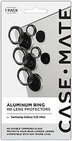 Samsung Galaxy S25 Ultra Case-Mate Aluminum Ring Glass Lens Protector - Black