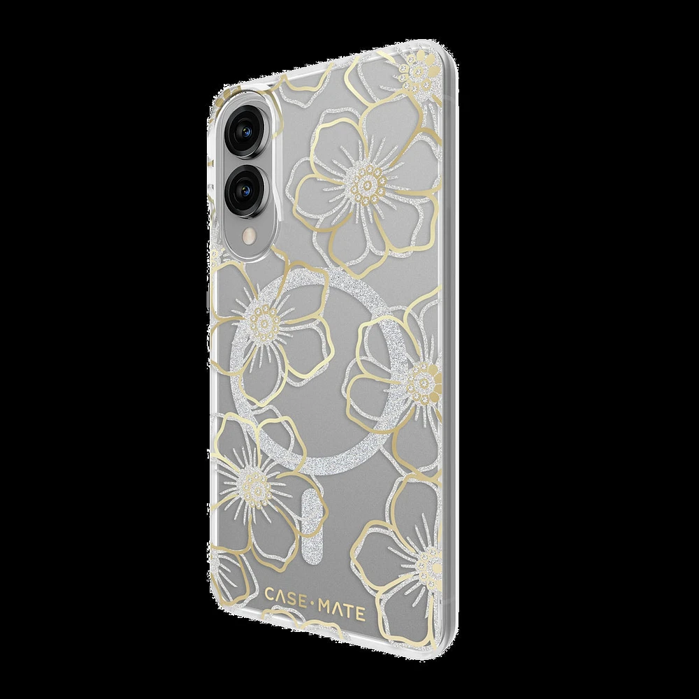 Samsung Galaxy S25 Edge Case-Mate Floral Gems Case w/Magnets - Gold