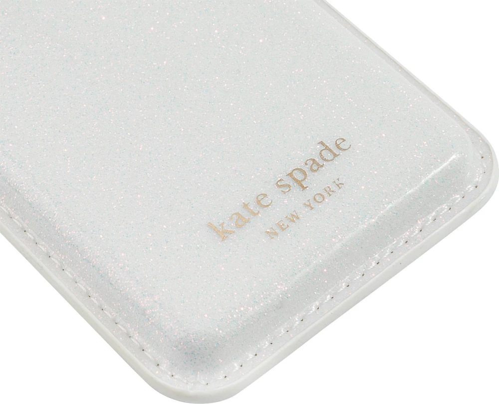 Magnetic Wallet Compatible with MagSafe White Glitter