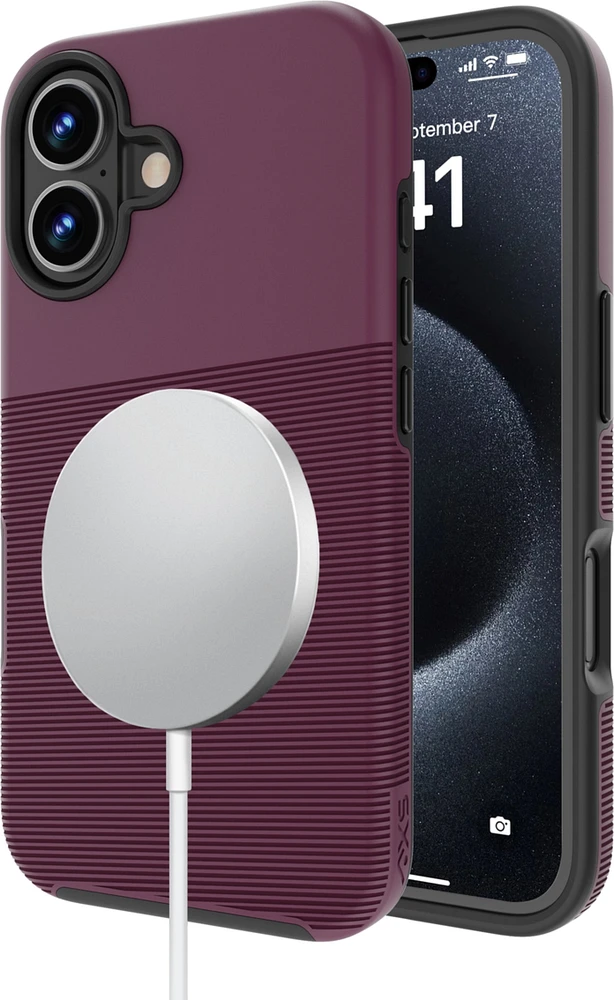 AXS - PROTech Plus MagSafe Case for Apple iPhone 16 - Sangria