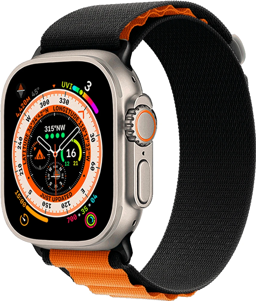 FURO - Alpine Band Ultra for Apple Watch 42/44/45/49mm - Black/Orange