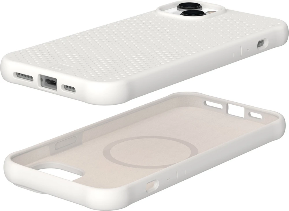 Étui Dot compatible avec MagSafe UAG - iPhone 14 Plus, blanc (Marshmallow)