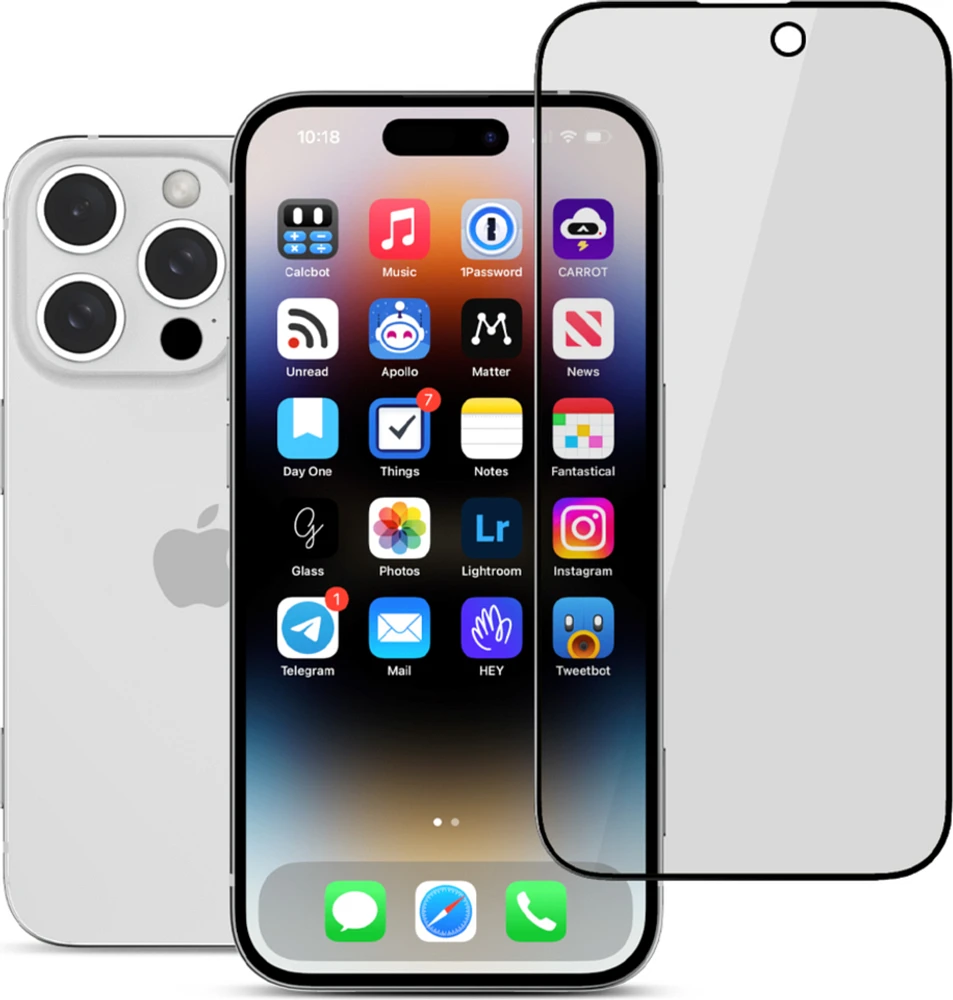 22 cases 22PRISPIP16PR Protecteur D'écran en Verre Trempé Privacy pour iPhone 16 Pro