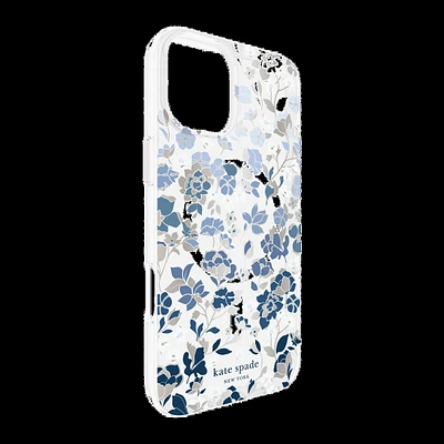 iPhone 16 Plus Kate Spade Protective Prints MagSafe Case - Flowerbed Blue