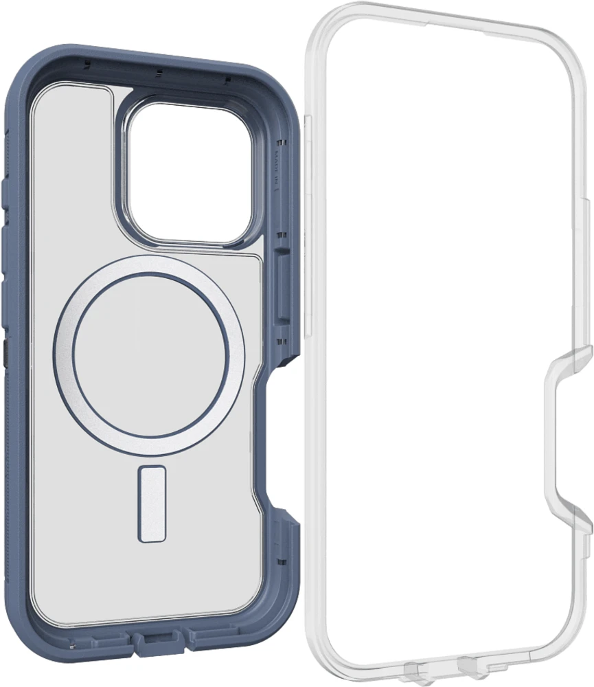 iPhone 16 Pro Otterbox Defender XT Clear Pro w/ MagSafe Series Case - Clear/Blue - Mountain Storm