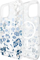 iPhone 16 Plus Kate Spade Protective Prints MagSafe Case - Flowerbed Blue