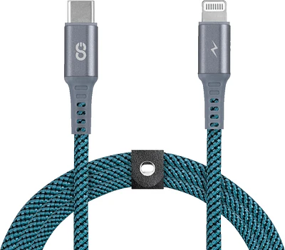 LOGiiX Piston Connect Braid 1.5M USB-C to Lightning - Turquoise