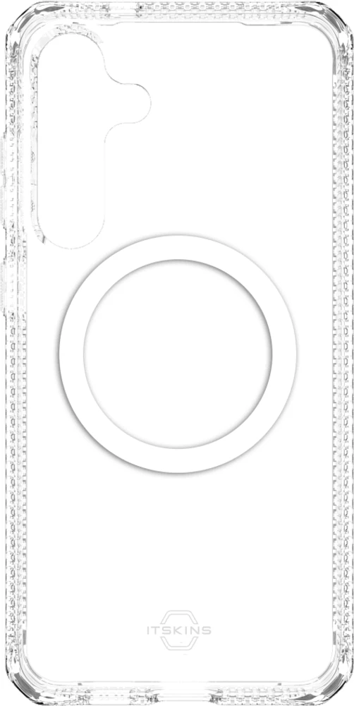 ITSKINS SGZPHMACRTRSP Étui Hybrid_R Clear Compatible avec MagSafe Transparent pour Samsung Galaxy S25+
