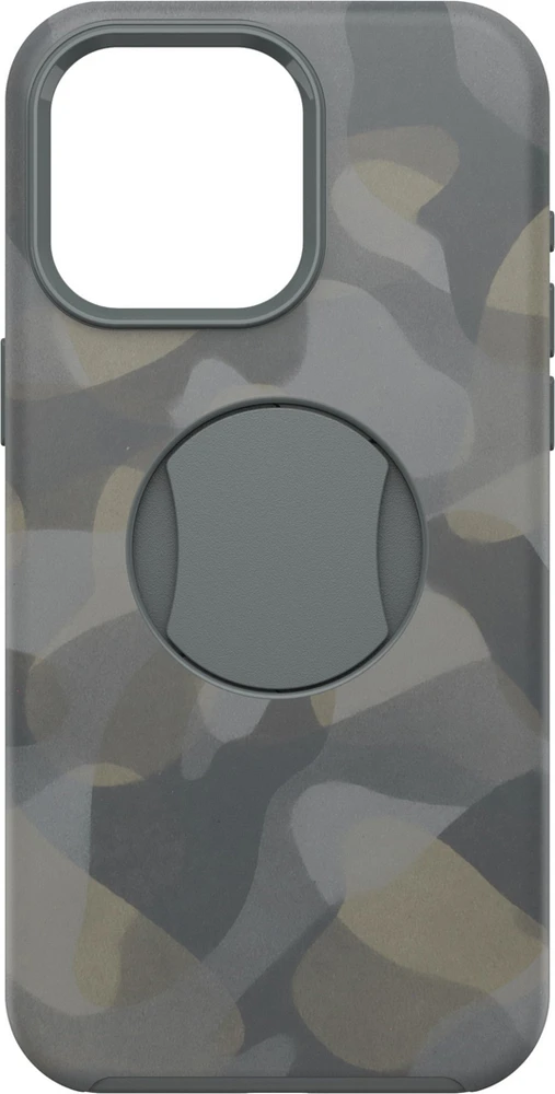 iPhone 15 Pro Max Otterbox OtterGrip Symmetry w/ MagSafe Series Case - Grey (Iron Camo)