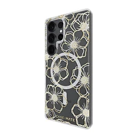 Samsung Galaxy S25 Ultra Case-Mate Floral Gems Case w/Magnets - Gold
