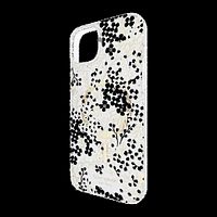 iPhone 15 Plus/14 Plus Kate Spade Protective Hardshell MagSafe Case - Black/White (Multi Floral)