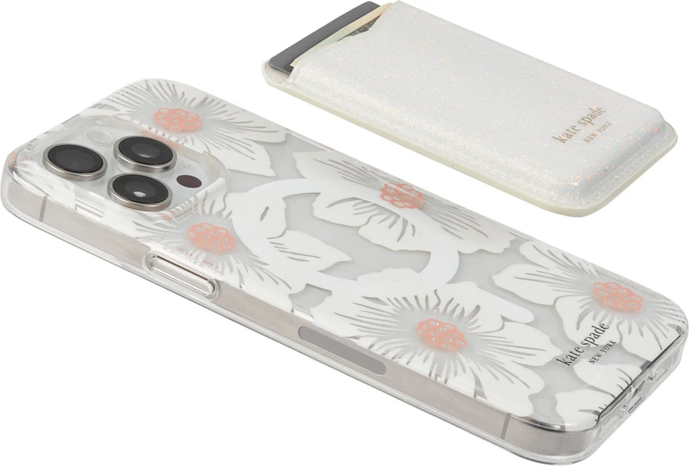 Magnetic Wallet Compatible with MagSafe White Glitter