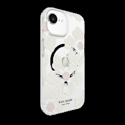 iPhone 16e/15/14/13  Kate Spade Protective Prints MagSafe Case - Hollyhock Floral